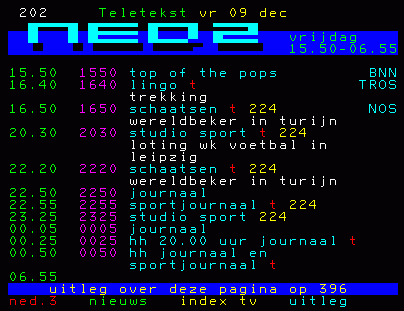 teletekst sport