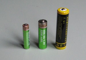 drie batterijen